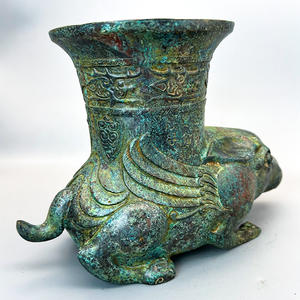 Modèle de conteneur à <span class=keywords><strong>vin</strong></span> en forme de lapin en bronze antique de qualité supérieure Collections d'expositions culturelles historiques Casting - Product Image 4