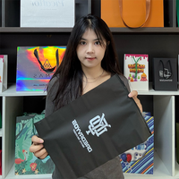Sac à fermeture éclair noir pour sacs de lavage et de rangement pochette à fermeture éclair Logo vêtements T-Shirt maillots de bain sac à fermeture éclair givré