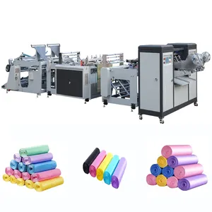 Full Auto high speed Two Lines trash bags making machine plastic garbage bag roll machine