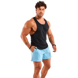 Wholesale Custom Breathable Eco-Friendly Athletic Fleece Jogger Shorts Men Solid Pattern Casual Style <b>Elastic</b> Waist Polyester - Product Image 5