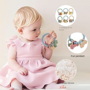 Caliente nuevo juguete suave forma de ballena bebé pulsera de silicona de grado alimenticio goma <span class=keywords><strong>calmante</strong></span> Barra de molienda mordida - Product Image 2