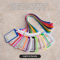 Snoepkleurige Abs Identiteitsbadge Lanyard Plastic Werk Id Nekriem Voor Buskaarthouders