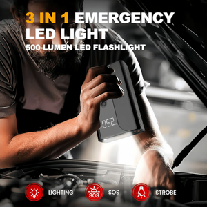 Автомобильный аккумулятор бустер <span class=keywords><strong>Power</strong></span> Bank зарядное устройство литиевая аккумуляторная батарея 16000 мАч портативный автомобильный шинный воздушный насос пусковое устройство - Product Image 5