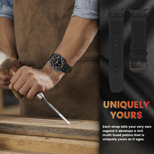 Bracelet de montre en cuir véritable élégant avec boucle à ardillon pour Samsung Watch Ultra 47 mm - Product Image 4