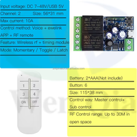 EweLink – interrupteur intelligent sans fil, DC 12V/24V/48V, Contact sec, récepteur de relais 2CH, Module de synchronisation, télécommande Alexa Google Assistant