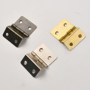 Charnière de meuble à angle droit, petite taille 30 mm, bronze antique, argenté, plaqué jaune, montage en surface, style chinois - Product Image 2