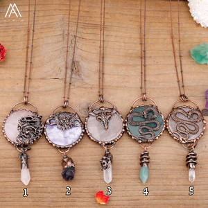 Desainer kalung kristal Retro Bohemian liontin pelindung Totem penyembuhan untuk pria atau hadiah ulang tahun ayah untuk pernikahan atau pesta - Product Image 1
