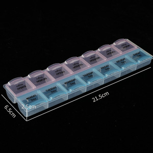 Pillbox With 14 Compartments Covered Design For Daily Medication Storage - Product Image 3
