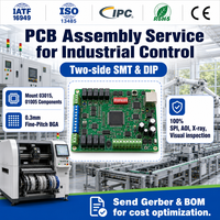 Service d'assemblage de cartes de circuits imprimés (PCB) pour le contrôle industriel, fabrication PCBA et clé en main, SMT et DIP double face, inspection 100 % par AOI et rayons X