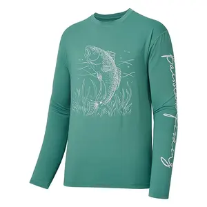 2023 Custom anti-UV Sun Protection Fishing Shirts Sublimation Long Sleeve Sun Hoodies Long Sleeve Shirts Wholesale Fishing Wear