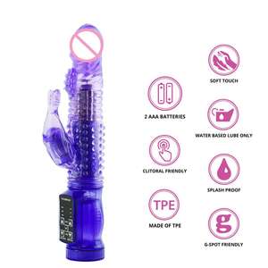 Mainan Seks Getar Jelly Lembut Multi Kecepatan Dildo <span class=keywords><strong>Vibrator</strong></span> Pemijat Titik G <span class=keywords><strong>RAMPANT</strong></span> <span class=keywords><strong>RABBIT</strong></span> <span class=keywords><strong>Vibrator</strong></span> Mainan Seks untuk Wanita Pria - Product Image 3