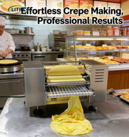 Machine à Crêpes Automatique Grande Capacité en Acier Inoxydable 304, 600 Pièces/Heure, Personnalisable 3-10 Pouces, pour Crêpes et Pancakes Commerciaux
