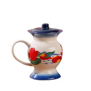 Cangkir keramik Spittoon kualitas tinggi mug ringan Retro klasik cangkir air hadiah