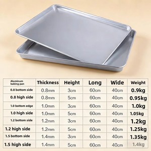 Multifunctionele rechthoekige grote <span class=keywords><strong>bakplaat</strong></span> van aluminiumlegering met antiaanbaklaag voor bakkerijen - Product Image 4