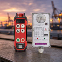 Télécommande sans fil industrielle à double vitesse UK-4D à 4 boutons pour grue, relais 16A, large plage de tension 36V-550V