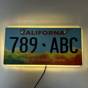 Luci Targa LED Multicolore con Effetto Halo Sequenziale Standard USA, Cornici Targa <span class=keywords><strong>per</strong></span> <span class=keywords><strong>Auto</strong></span>, Rimorchi, UTV, ATV, Camion, Camper - Product Image 3