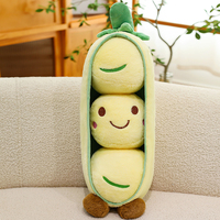 Nouvelle Collection : Peluche Douce en Coton en Forme de Trois Coquilles de Pois – Adorable Jouet en Peluche de Dessin Animé pour Enfants