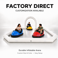 Structure de jeu gonflable commerciale JIALE pour voitures tamponneuses, en PVC, 5x5x0.3m, avec anneau de sécurité, modèle JL-4026 pour parc d'attractions extérieur (1