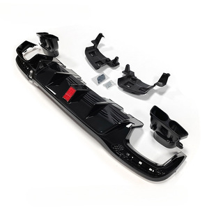 Diffuseur ABS avec embouts d'échappement et supports Lèvre de pare-chocs arrière pour Benz Classe GLE W166 GLE 450 GLE63 <span class=keywords><strong>AMG</strong></span> Sport SUV 2015-2020 - Product Image 4