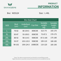 SHANGBINI Soutien-gorge moderne côtelé sans couture grande taille sans armatures, bralette à col en V avec découpe triangulaire avant, soutien L-4XL