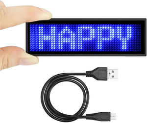 APP Upgraded LED Name Badge Cellphone Programmable Rechargeable Business Badges Mini LED Display Tag for Party Shop Night Club - Product Image 1
