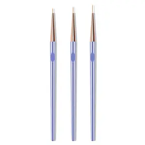 3件/套专业美甲画笔内胆画线画线美甲画笔UV凝胶内胆画笔