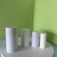 Tube rond de déodorant en plastique pour baume torsadé 15ml 30ml 50ml 75g Récipient en plastique vide noir blanc pour bâton de déodorant