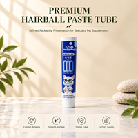 Tube souple en aluminium-plastique de qualité alimentaire pour suppléments pour animaux, avec logo personnalisé, pour crème et pommade pour chiens et chats, vente en gros