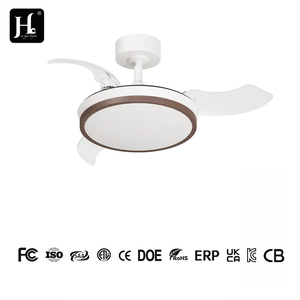 Ventilateur de plafond LED invisible rétractable de haute qualité, personnalisable, pour l'intérieur, 42W, 42 pouces, ABS, 4 pales, avec télécommande - Product Image 4