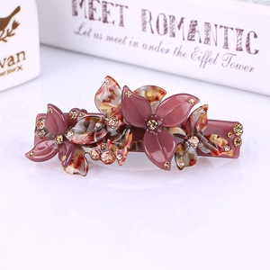 <span class=keywords><strong>RARA</strong></span> – Barrette à cheveux en cristal, accessoires de mode, fleurs coréennes, barrettes élégantes, en acétate, 8.0cm, Offre Spéciale - Product Image 2