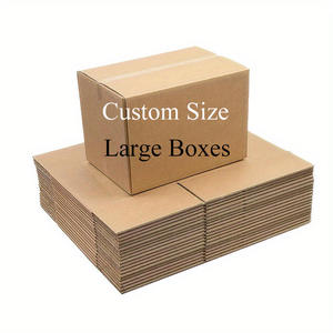 Scatole di Spedizione Rettangolari in Cartone Ondulato Rigido Personalizzate di Grandi Dimensioni, Robuste Scatole Marroni per Stoccaggio, Spedizione e Trasloco - Product Image 1
