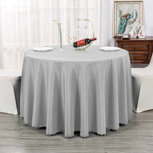 <span class=keywords><strong>Nappe</strong></span> ronde en polyester tissé moderne de 120 pouces, personnalisée, <span class=keywords><strong>blanche</strong></span>, résistante à l'huile, pour les mariages, les fêtes et les événements - Product Image 2
