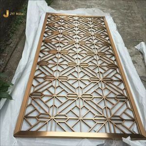 EX598 PVD Color Stainless Steel <b>Decorative</b> <b>Screen</b> for Luxury Hotel Interior Design Project - Product Image 5