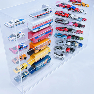 Wandmontierte Acryl-Vitrine für Modellautos im Maßstab 1/64, Ausstellungsbox für 38 Autos, Sechs Transporter, Modellfahrzeug-Sammlerregal - Product Image 5