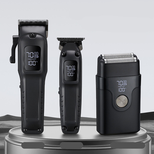 Tondeuse à barbe électrique pour hommes, rasoir domestique sans fil pour corps, visage et moustache, kit de toilettage professionnel en acier inoxydable - Product Image 1