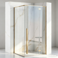 Porte de douche sur mesure, polyvalente, en verre coulissant noir mat, style sans cadre, verre trempé de sécurité pour différents styles de salle de bain