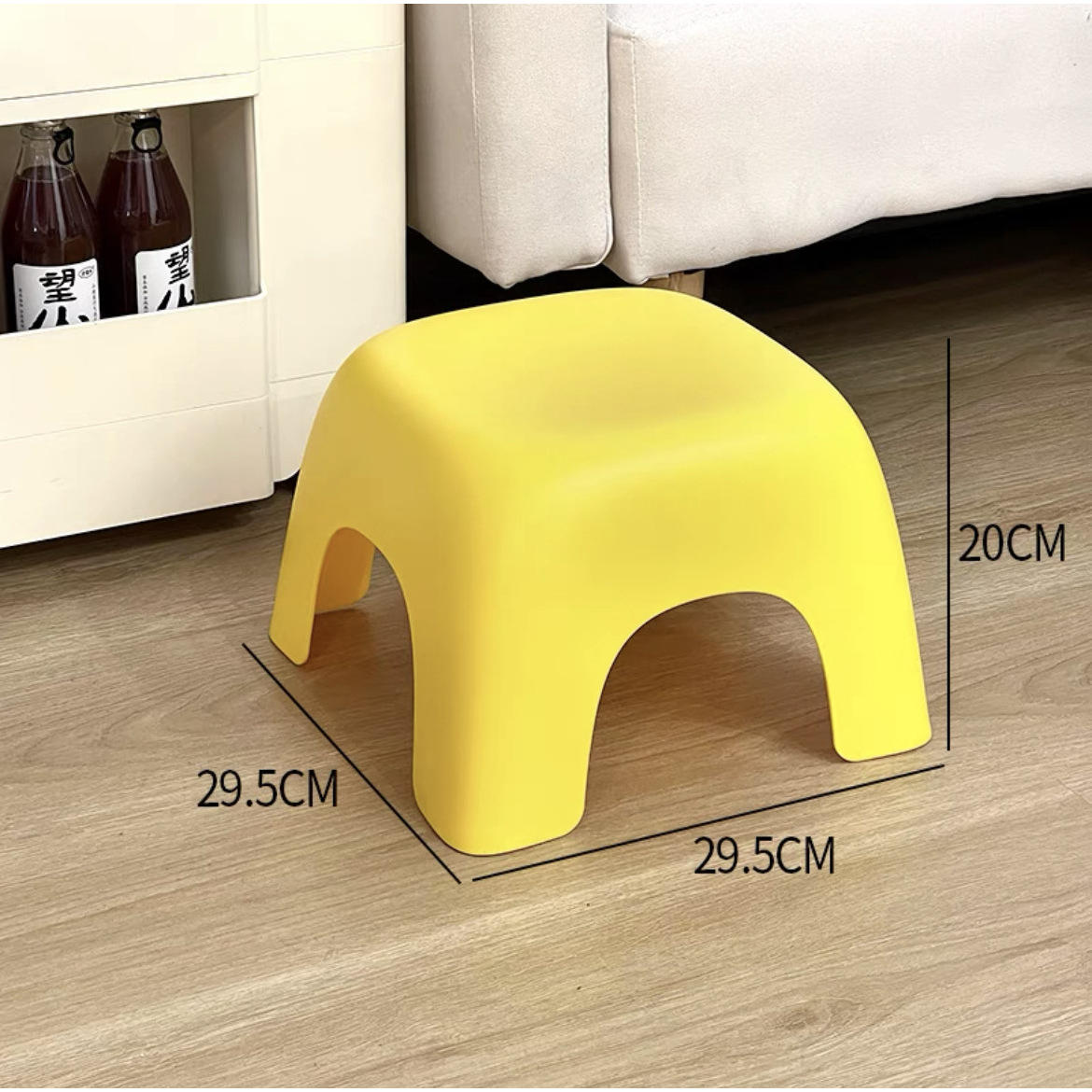 เก้าอี้สตูลสี่มุมขนาดใหญ่ [สีเหลือง Primrose]