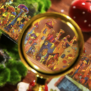 1 rollo de cinta Fairy Tale Corridor Series Fairy Tale Castle Theme Material de decoración hecho a mano Loop Paste - Product Image 3