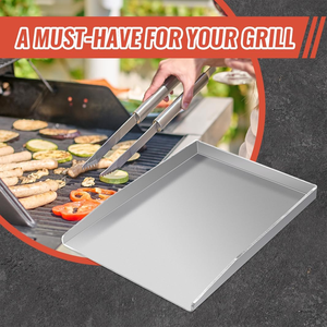 <span class=keywords><strong>Piastra</strong></span> per Griglia BBQ Portatile in Acciaio Inox Resistente al Calore, Certificata FDA LFGB per Uso Alimentare, per Cucina all'Aperto - Product Image 4