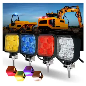 Tuff Plus 3.3 Inch Cube 15W Red Blue White Amber Led Strobe Light Auxiliary Headlight For Trucks, Atvs, Utvs, Ships Forklift