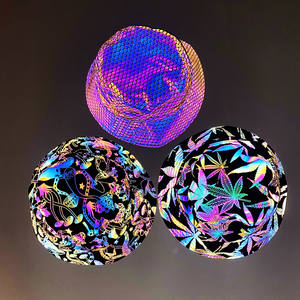 निर्माता थोक यूनिसेक्स फैशनेबल चिंतनशील बाल्टी टोपी यूरोपीय अमेरिकी शैली आउटडोर रंगीन चमकदार सूरज टोपी के लिए - Product Image 3