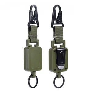 Retractable Carabiner Badge Holder with 23.6" Retractable Cord,Fly Fishing Zinger Retractor for Anglers Vest Pack Tool Gear B07
