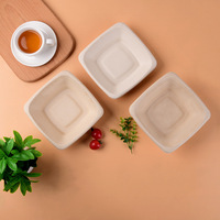 Boîtes à lunch modernes et minimalistes en pulpe de canne à sucre jetables en gros avec couvercles, contenants repas biodégradables haut de gamme 1000ml pour plats à emporter