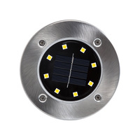 Nouvelle lampe solaire extérieure encastrée en acier inoxydable IP65, lumière blanche/chaude/multicolore pour aménagements paysagers, patios, jardins, usage domestique