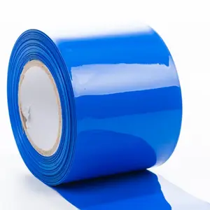 500mm שטוח רוחב כחול או שחור PVC חום צינור פסיכולוג לעטוף עבור 18650 21700 26650 32650 סוללה