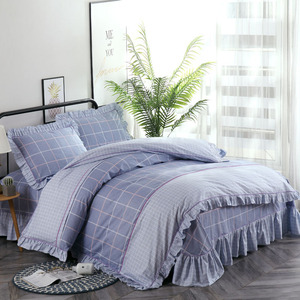 Koreanische Version von Lotus blatt Spitze Bett Rock Stil vierteilige Bettwäsche Quilt <span class=keywords><strong>Set</strong></span> <span class=keywords><strong>Set</strong></span> <span class=keywords><strong>Single</strong></span> - Product Image 4