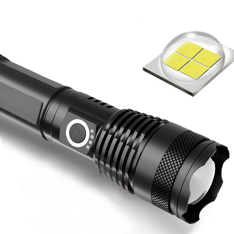 Telescopic Zoom XHP50 LED Flashlight 1101 Type Light Flashlight Plus Wholesale Tactical Flashlight