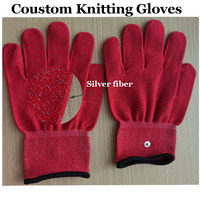 Gants conducteurs en fibre d'argent personnalisés, MOQ 1 paire, antibactériens, protection EMF 40 dB pour la thérapie de beauté par microcourant