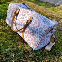Monogram Travel Bag for Vacation Leopard Weekend Trip Duffle 