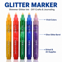 SIPA SPG006 – Nouveau lot de marqueurs à paillettes à séchage rapide à base d'eau, couleurs vives, brillants, pour dessin artistique et peinture DIY